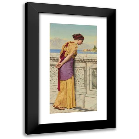 John William Godward 9x14 Black Modern Framed Museum Art Print Titled