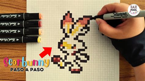 Como Pintar A Scorbunny En Pixel Art Tutorial Paso A Paso Youtube