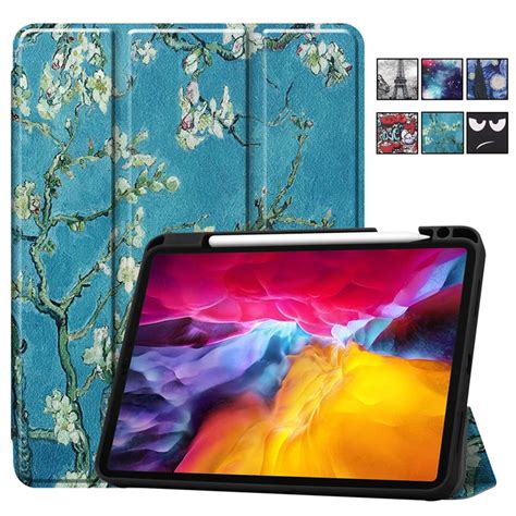 Voor Ipad Pro 12 9 2021 Case Met Potlood Houder Behuizing Smart Case