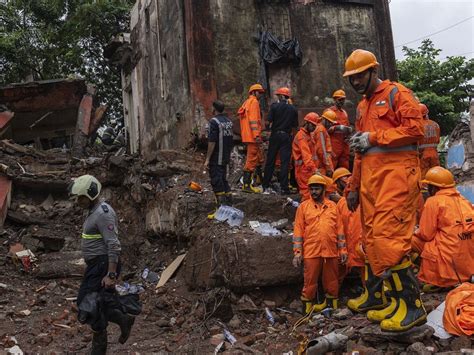 Four Storey Building Collapses In Mumbais Kurla Relief Work Underway