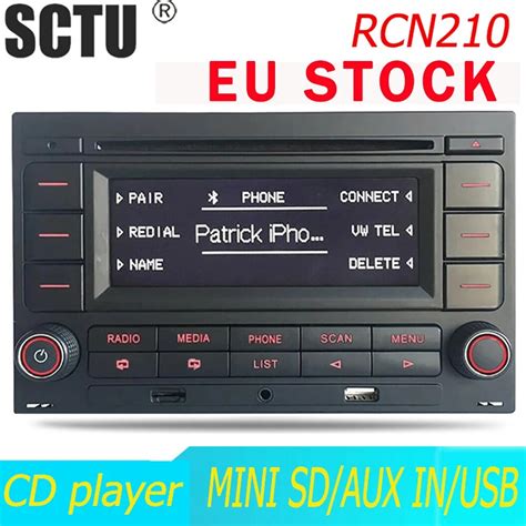 Car Radio Rcn Cd Player Usb Mp Aux Bluetooth For Volkswagen Golf