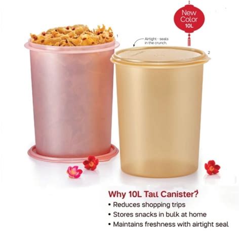 Tupperware Tall Canister Set L Pc Deco Canister L Pc