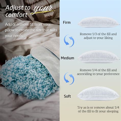 Betu Cooling Pillow King Size Shredded Memory Foam Pillow For Hot