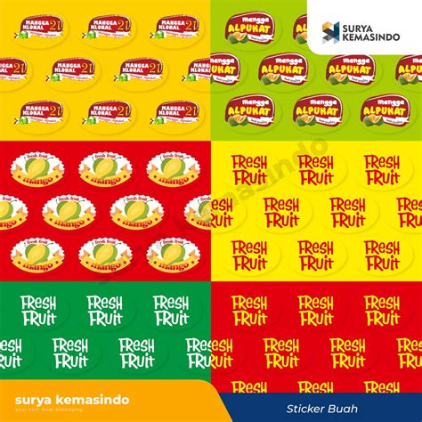 Jual Sticker Label Buah 2x1 3 Cm Isi 545 Pcs Stickercutting