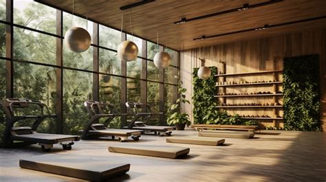 Premium Ai Image A Nature Inspired Gym Design That Integrates Living