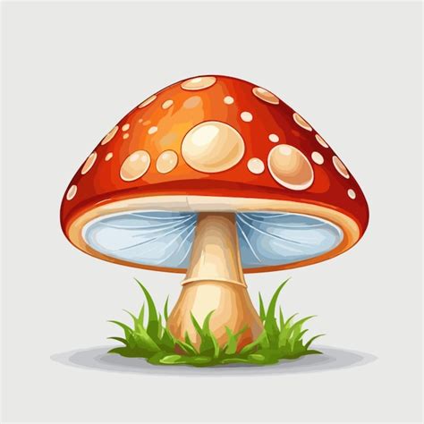 Premium Vector Mushroom Cartoon Vector On A White Background