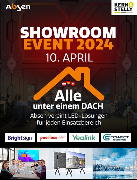 Anmeldung Absen Showroom Woche