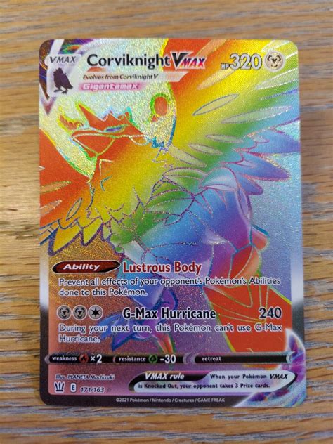 Corviknight Vmax Battle Styles Nm Full Art Secret Rainbow Rare