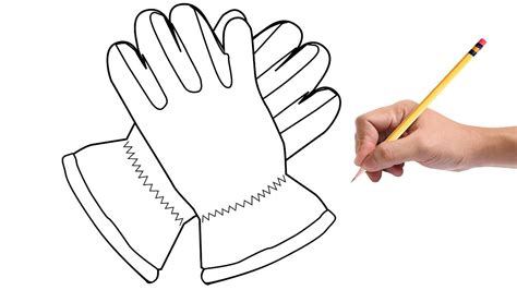 Gloves Drawing | Free download on ClipArtMag