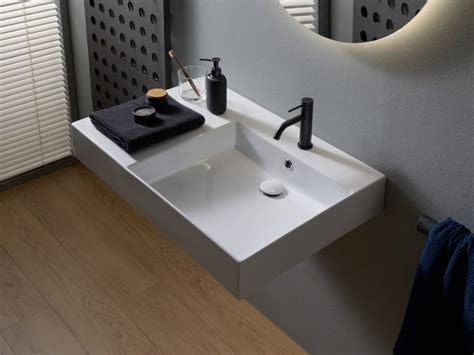 TEOREMA 2 0 PLUS Lavabo Rettangolare Singolo In Ceramica By Scarabeo