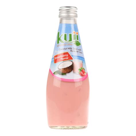 Kuii Coconut Milk Drink With Nata De Coco Strawberry Flavor Fl Oz