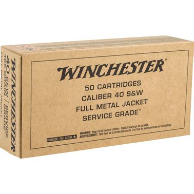 Winchester Service Grade 40 S W 165 Gr Fmj 50 Rnd Handgun