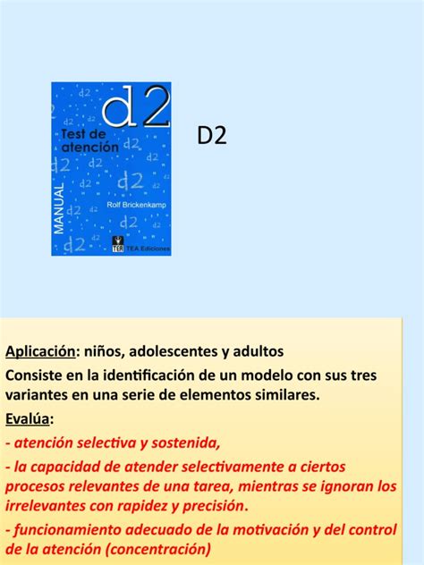 D2 Test Pdf Cognición Sicología