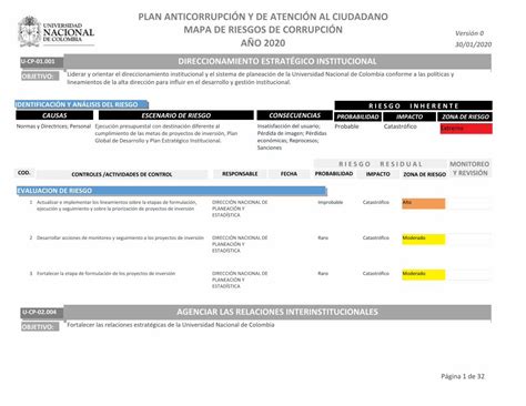 PDF PLAN ANTICORRUPCIÓN Y DE ATENCIÓN AL CIUDADANO MAPA DE PLAN