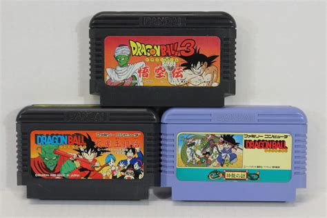 Lot Dragon Ball 1 Daimaou Fukkatsu 2 Shenron No Nazo 3 Nintendo FC