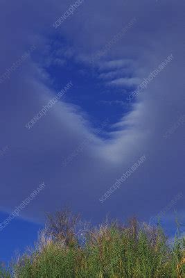 Altocumulus Stratiformis Opacus Cloud Stock Image C