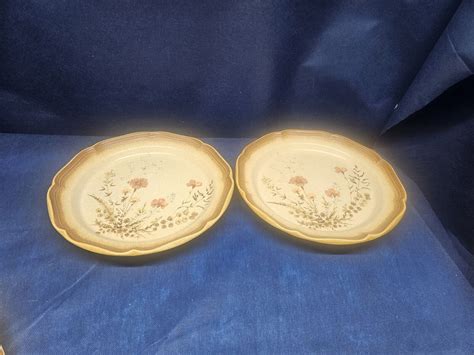 1980 S Mikasa Whole Wheat Stoneware Japan Jardiniere Set 2 Dinner