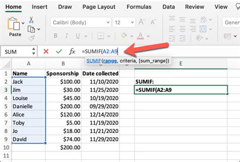 How To Use The Sumif Function In Excel Step By Step