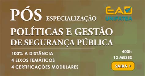 Ead Unifatea Especialização Em Políticas E Gestão De Segurança Pública T1