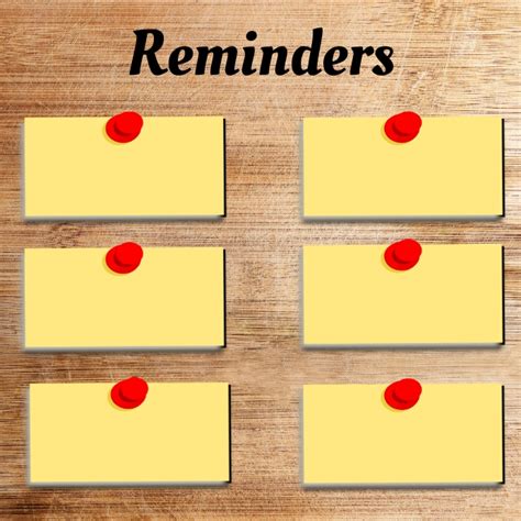 Reminder Note Template 