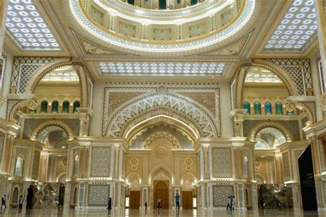 UAE Presidential Palace Qasr Al Watan, Inside View of the Great Hall ...