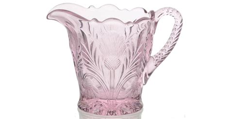 Inverted Thistle Light Pink Rose Creamer By Mosser Ohio