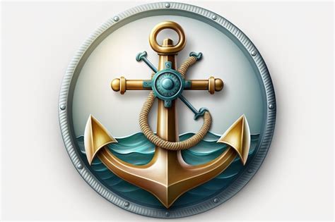 Cone Do Logotipo Da Ilustra O Da Ncora Do Navio Pirata Ia Generativa