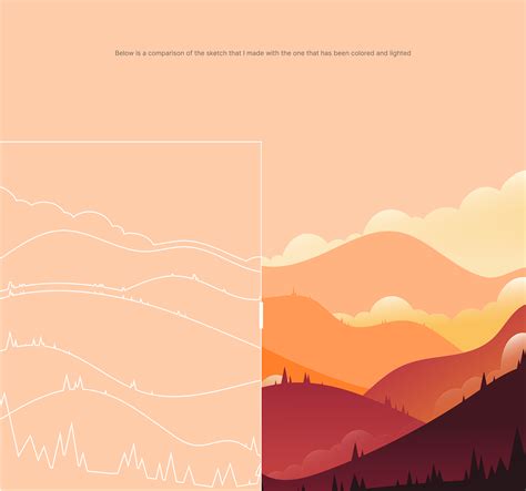 Landscape Mountain Sunset on Behance