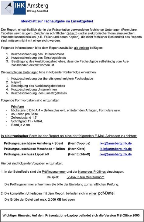 Report Industriekaufmann Beispiel