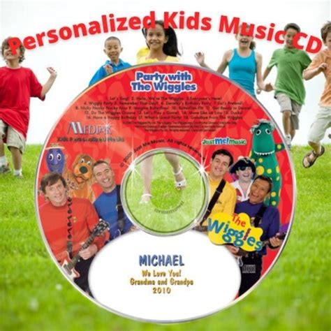 Personalized Kids Music Cd Party With The Wiggles Music Cd For Kids Etsy