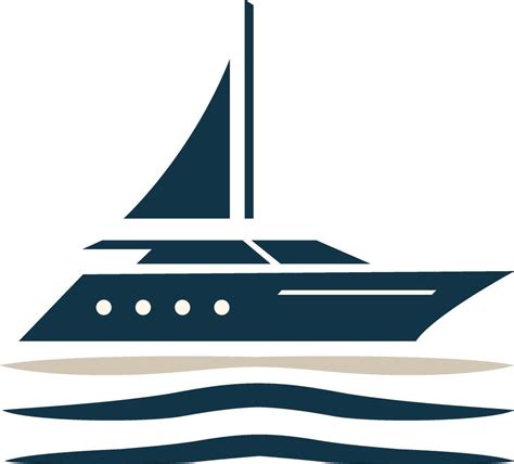 a black and white image of a yacht in the water 43502039 Vector Art at ...