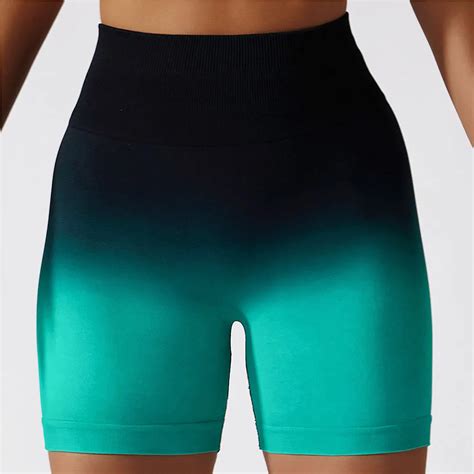 High Waist Workout Shorts Seamless Fitness Yoga Shorts Scrunch Butt Sexy Women Yoga Running