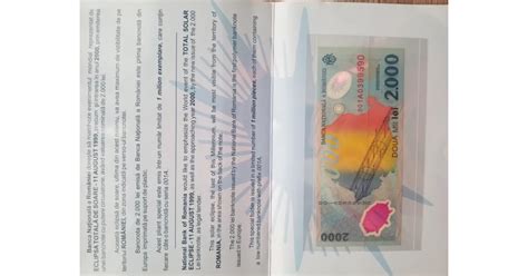 Bancnota Eclipsa Unc Necirculata Lei Seria A Arhiva