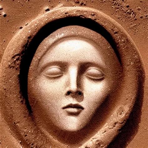 Virgin Mary Face Image In Soil On Mars Photo Stable Diffusion Openart