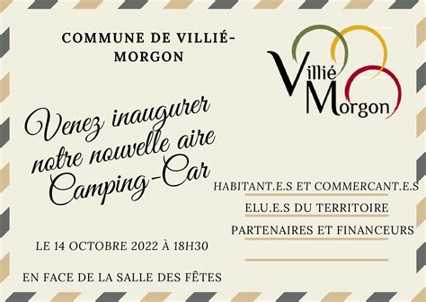 Inauguration aire camping car Commune de Villié Morgon