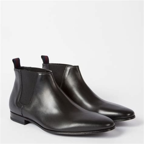 Paul Smith Mens Black Leather Marlowe Chelsea Boots Boots Mens