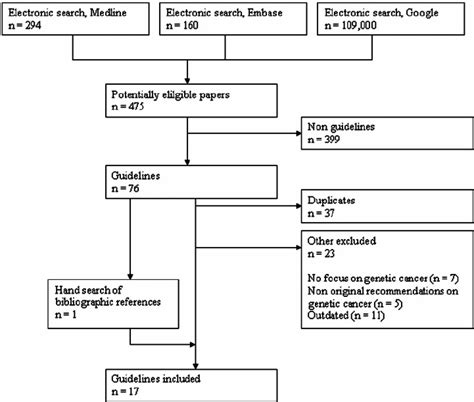 flow chart   guidelines selection process  scientific