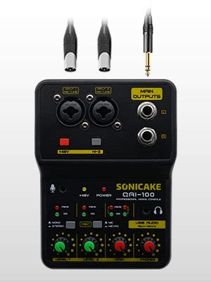 SONICAKE Mixing Console Mini Audio Mixer Sound 2 Channel With Sound