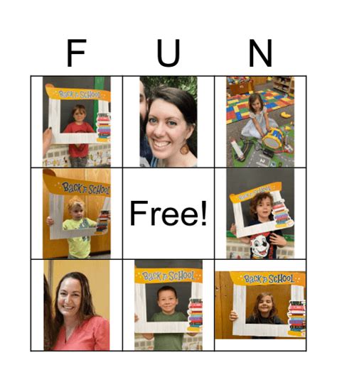 Preschool Friends Bingo Card