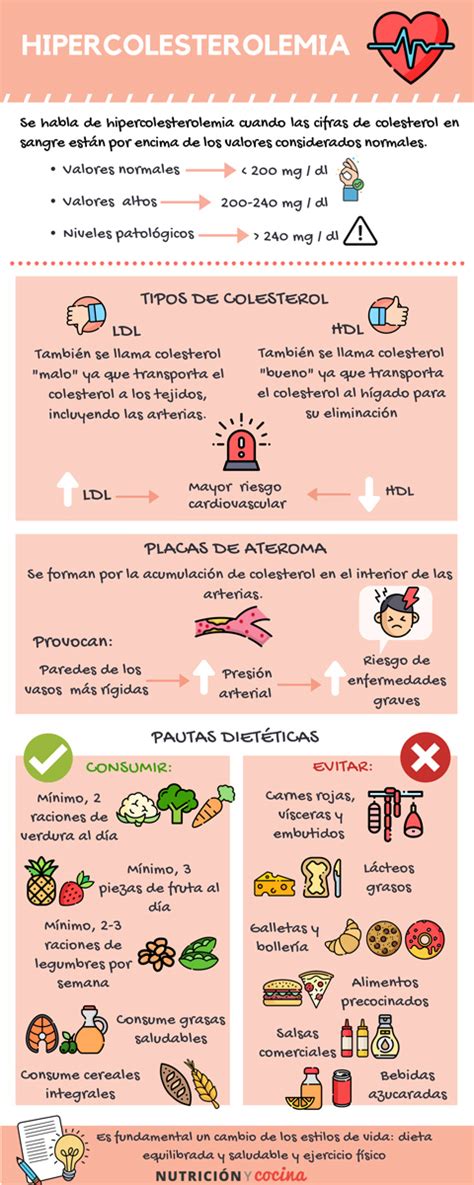 Infografía Hipercolesterolemia Y Nutrición Nutricion Y Cocina