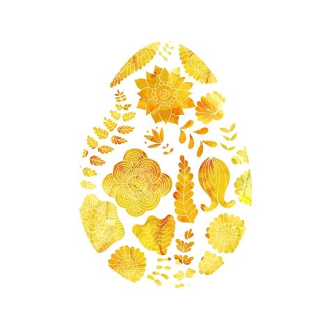 Premium Vector | Gold easter egg in vector