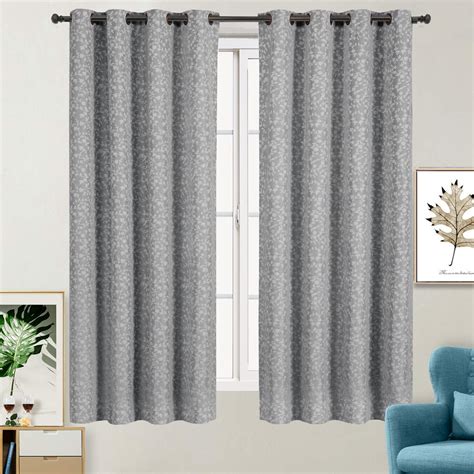 54x63 Panel Fiorela Smooth Jacquard Grommet Window Drapes And Curtains