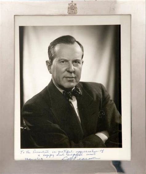 Photograph of Prime Minister of Canada, Lester Pearson – All Artifacts ...