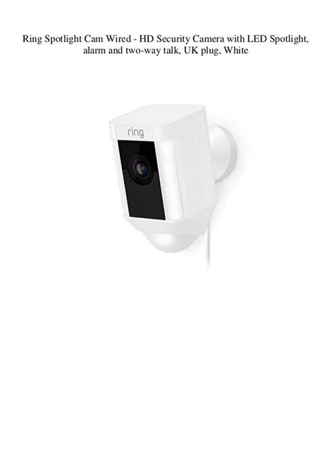 Ring Spotlight Cam Wired - HD Security Camera with LED Spotlight alarm ...