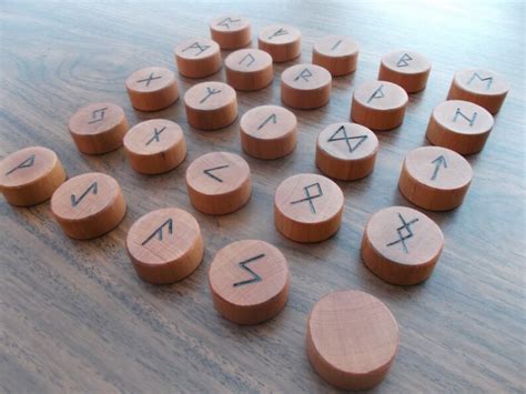 Runes Runic Alphabet Wooden Runes Magical Runes Runic Set Etsy Uk