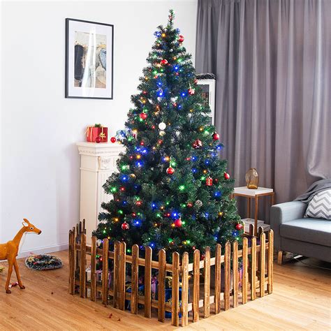 The Holiday Aisle® Adylina 7.5' Green Pine Artificial Christmas Tree with 550 Multi-Colored ...