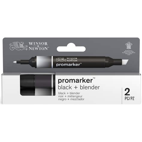 Winsor Newton Promarker Black Blender Set 2pc Cowling Wilcox