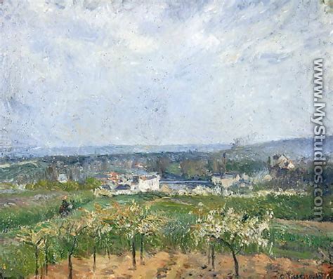 Landscape In Pontoise By Camille Pissarro Mystudios