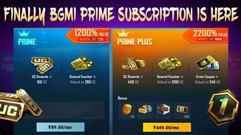 Finally BGMI Prime Subscription Is Here How To Buy Prime Prime Plus