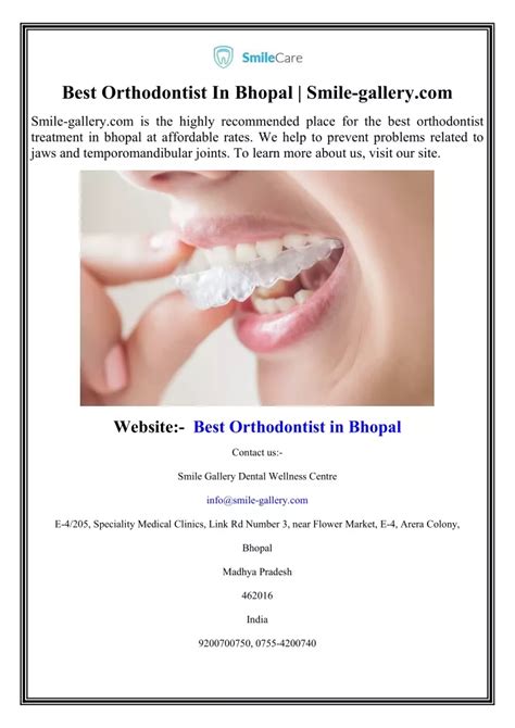 Ppt Best Orthodontist In Bhopal Smile Gallery Powerpoint